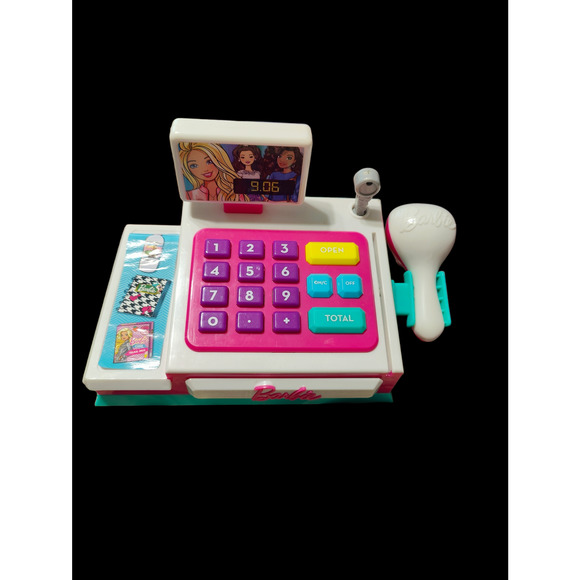 Small Barbie Cash Register w/ Sounds. - Picture 1 of 7
